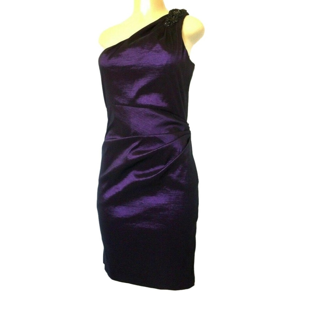 Badgley Mischka Collection Cocktail Dress Purple M